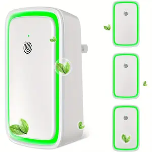 Plug in Air Ionizers Negative Ion Air Purifier Mini Portable Air Ionizers for Home, Bedroom, Office-Night Light Touch Button White (4)