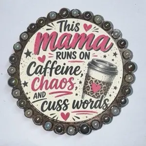 Scalloped Round 4.5”x4.5” Funny and Silly Round Cardstock Car Freshie For Car or Any Small Space - Personalized Air Freshener for Vehicles and Compact Spaces
