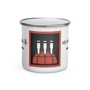 Orbital 120mm HE Barrage Stratagem 12oz Enamel Mug (Helldivers Inspired)