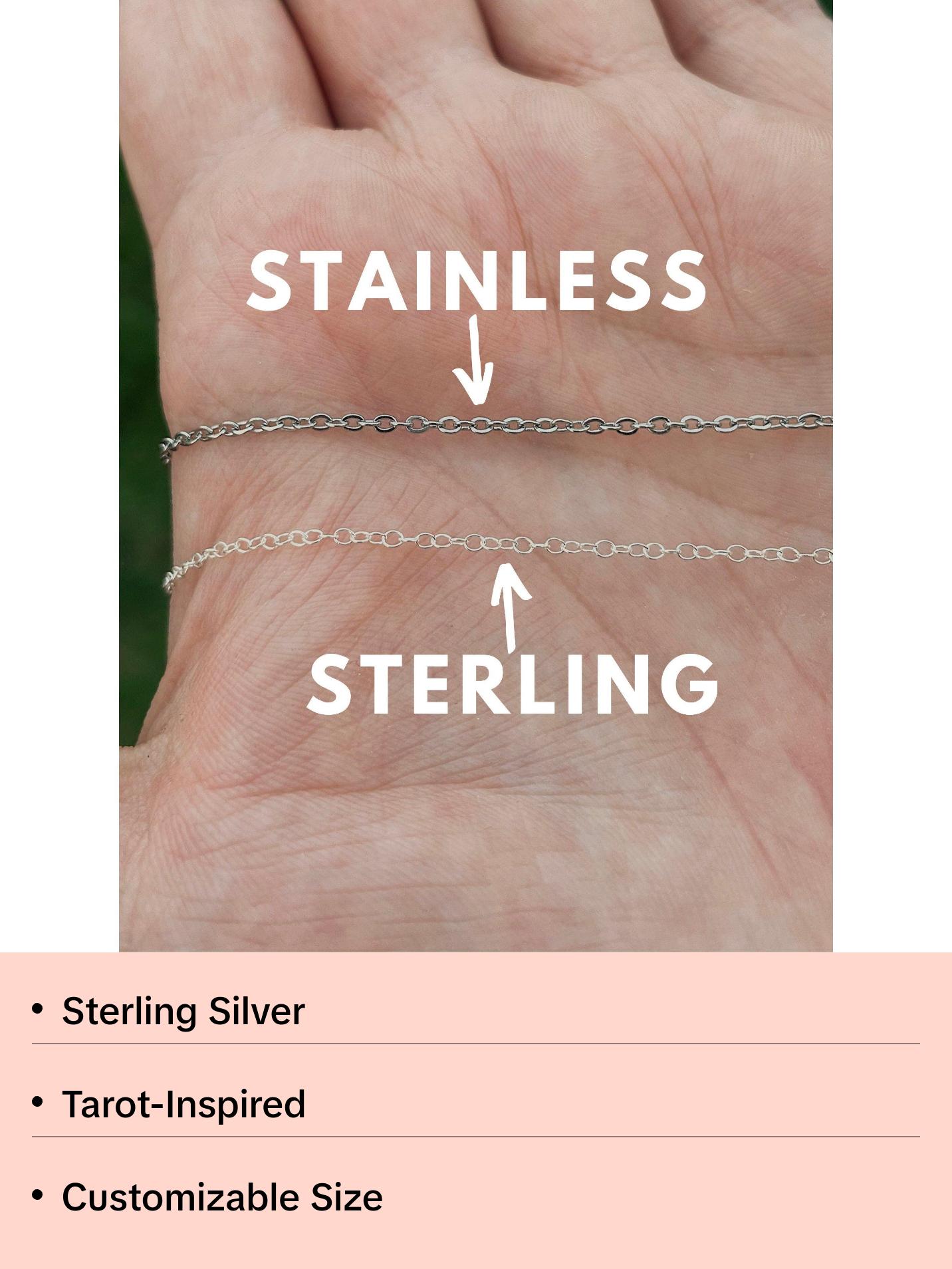 Judgement Tarot Card Necklace - Sterling Silver