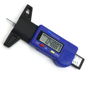 LCD Display Tire Tread Depth Gauge, Digital Tire Depth Gauge with Inch/MM Conversion of 0-1 Inches, Tread Checker Tester Measuring Gauge Tool for Car Motorcycle Truck SUV`