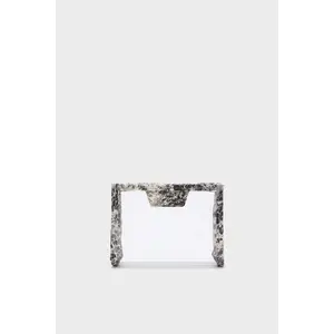 Noir Cypress Toile PVC Wide Small Pouch