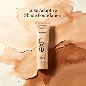 Luxe Natural Matching Foundation 30ml, Light to Medium Skin Tone, Sheer Buildable Coverage for No-Makeup Makeup Look sheer coverage everyday foundation beginner friendly foundation