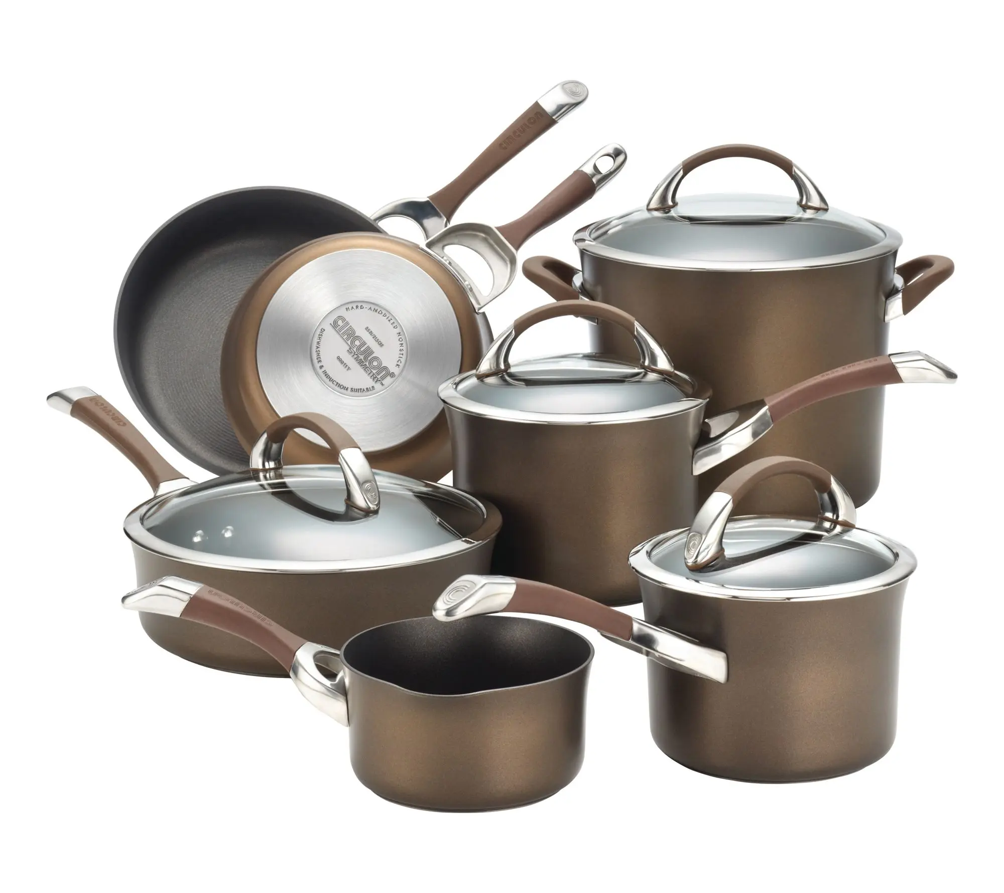 Circulon Symmetry Nonstick 11pc Chocolate Cookware Set
