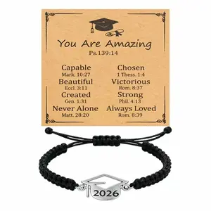 2026 Graduation Bracelet Gift—An Inspirational, Faith-Based Bracelet for Graduates，this one’s for you ， Faith-based graduation cap bracelet with heartfelt message
