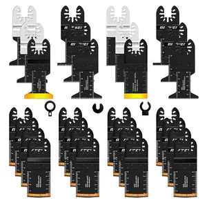 Oscillating Saw Blades, Professional Universal Titanium Multitool Blades for Wood Metal, Quick Release Multi Tool Blades Kits Compatible with Dewalt Ryobi Milwaukee Rockwell Fein