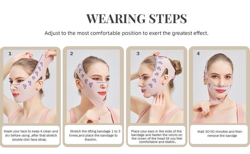 MASIKA Adjustable Chin Strap - Jawline Shaper & Exerciser, Reusable V-Line Face Mask