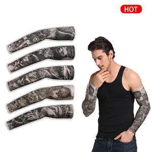 Temporary Tattoo Sleeve for Men Women UV Sun Protection Sleeves Arm Compression Sleeves for Sport Cycling Fishing, Cycling (Men & Women) ice silk arm sleeve
