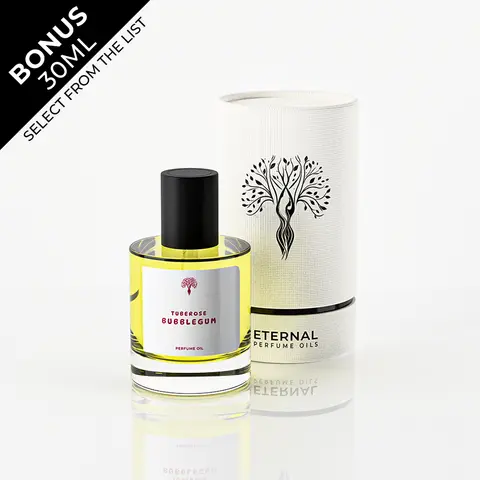 Eternal Perfume Oils – Tuberose Bubblegum Perfume Oil for Women | 50ml with Bonus 30ml Bottle of Your Choice