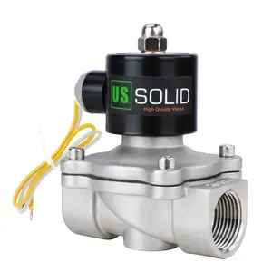 U.S. Solid 1" Stainless Steel Electric Solenoid Valve 110VAC Normally Closed