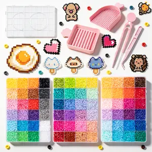 DIY Fuse Beads Kit -27,200 Beads & 72-Color Tool Kit for Kids，equipped with an iron-based bead welding tool kit for making Christmas or birthday gifts. Crystal Craft Kit Beaded Tassel Charms