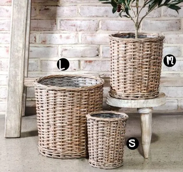 Grey Willow Basket, 3 Size Options
