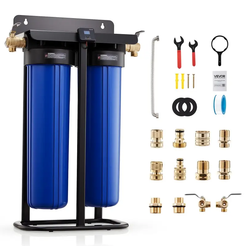 【Summerfinds】VEVOR Deionized Water System for Car Wash, Spotless Car Wash Water System with 2 x 4L DI Resin, TDS Meter & Bypass Valve, Spot-Free Deionized Water Filter for Cars RVs Motorcycles Windows
