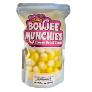 Boujee Munchies Freeze Dried Candy Lemon Noggins Citrusy Snack