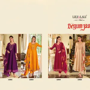 Georgette Anarkali Set - Elegant Design with Matching Trousers & Blouse, Perfect for Any Occasion