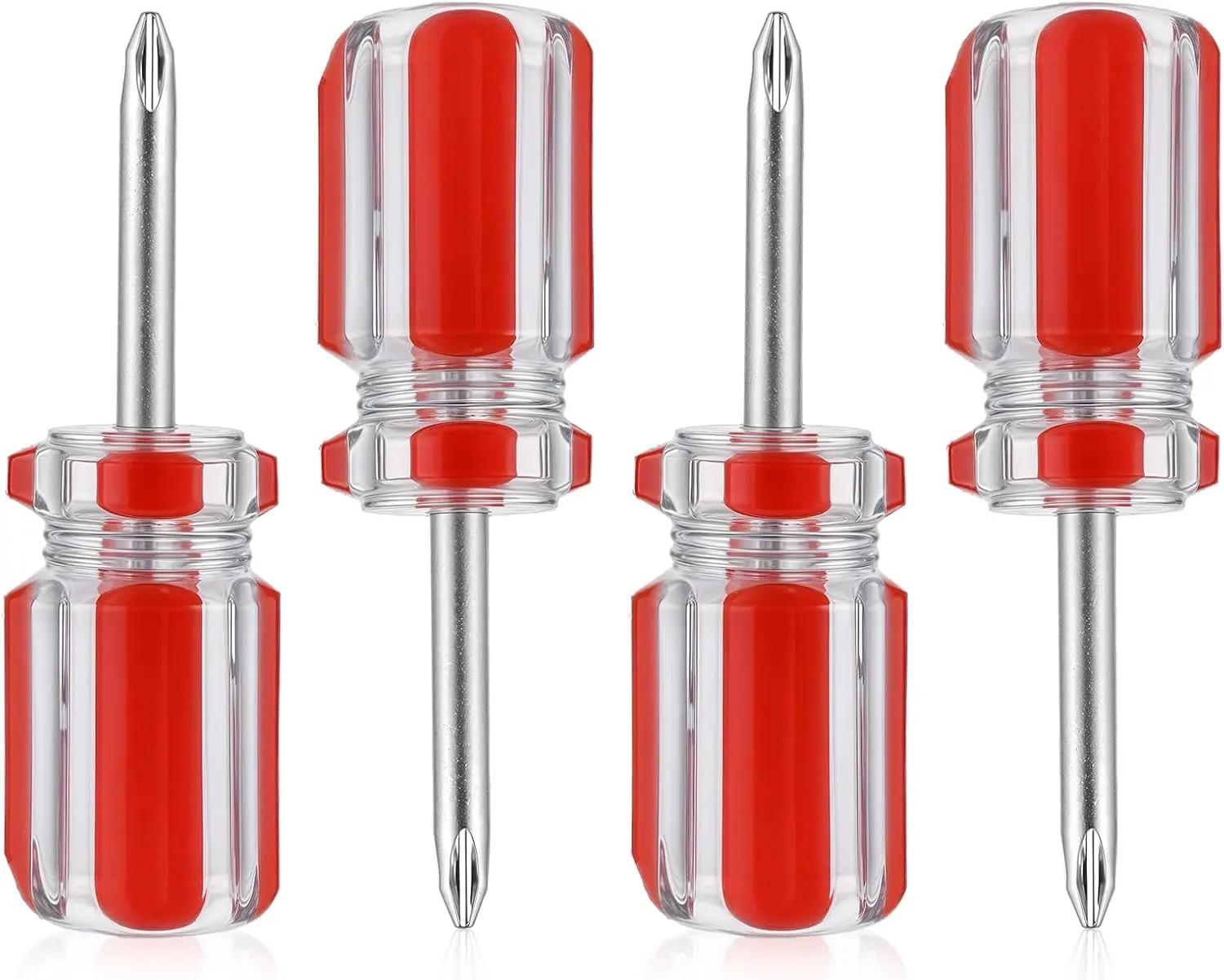 4 Pcs Short Phillips-Head Screwdrivers Stubby Phillips Screwdriver Mini Screwdriver Set with Magnetic Tip Pocket Screwdriver for DIY Repairing