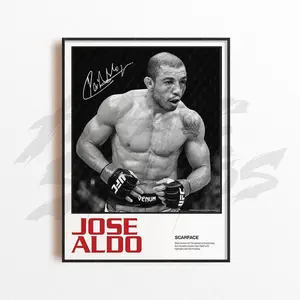 Jose Aldo Art Print, Mixed Martial Arts Wall Decor, Home Gym Decoration, Sports Gift, UFC Fighter Poster, MMA Art 25