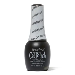 FingerPaints SoakOff Gel Polish Base Coat, Clear Nail Polish, .3 Oz