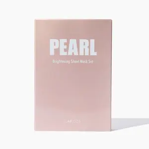 [LAPCOS Official] Pearl Sheet Mask 5-Pack, Daily Face Mask with Probiotics to Clarify Skin, Korean Beauty Favorite facemask Flower Skincare