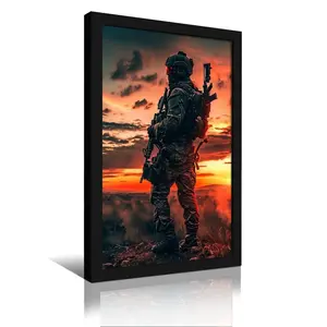 A Black-framed Decorative Poster, The Military Style That Boys Love Is Suitable for Your Rooma Stylish and Creative Wall Decoration, Suitable for Bedrooms, Offices, Apartments, Dormitories, Etc.  23 Art Prints Available. wedding gallery neon  canvas mould