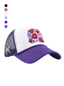 Lip Hat, Wide Brim Sun Hat, Multi-Color Letter Cap, Adjustable Baseball Hat, Fashionable Design, Ideal for Sports and Casual Activities
