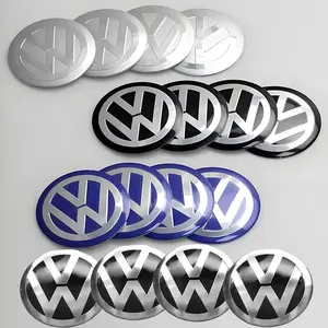 4pcs 56mm 60mm 65mm Volkswagen Car Wheel Center Hub Caps VW/GTI/R Logo Wheel Rim Caps For VW Golf Passat Jetta Auto Accessories