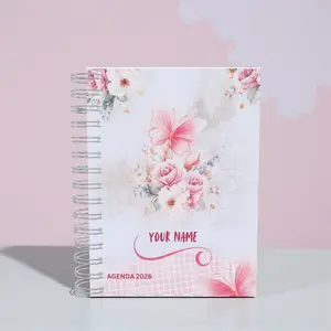 2026 Personalized Planner Floral Edition Customized Cover Exclusive Artwork High-Quality Printing Durable Wire-O Binding Perfect for Goals Notes Devotionals Daily Planning Ideal Gift for Moms Teachers Friends Leaders