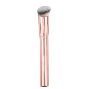 DUAIU Beauty 3-in-1 Base Brush for Foundation, Concealer & Contour, Soft Bristles, Streak-Free, No Shedding, No Product Waste with Aluminum Champagne Gold Handle, Ideal for Beginners & Pros, Gift for Mom, Girlfriend & Daughter