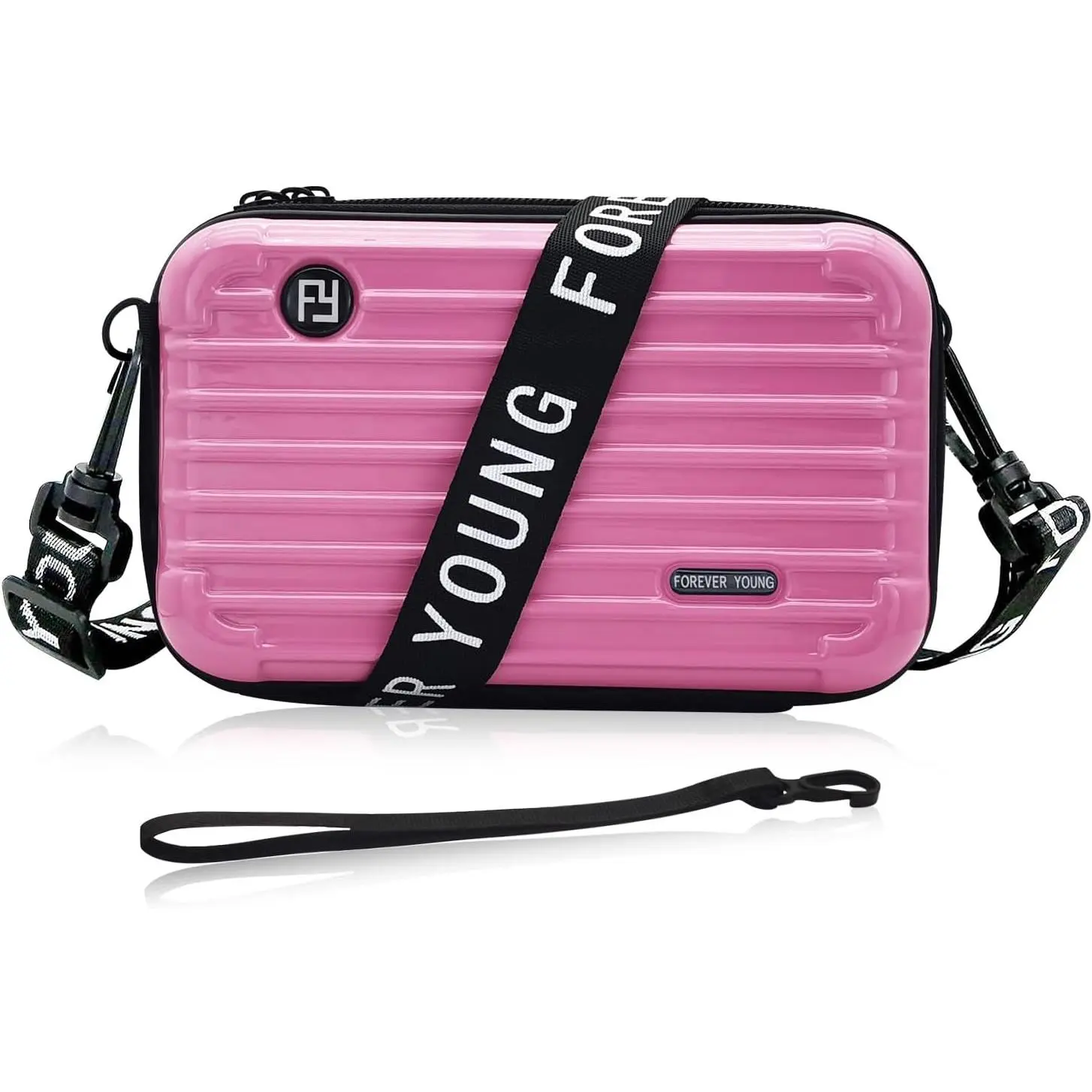 Mini Suitcase Crossbody Bag, Plastic Mini Suitcase Bag Suitcase Purses Stylish Suitcase  Bag with 2 Straps