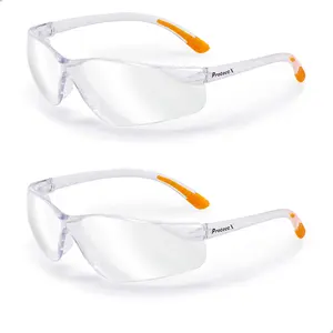 ProtectX Safety Glasses for Men & Women, Safety Sunglasses with Anti-Fog Scratch Resistant Lenses, Non-Slip Grips 2 pack
