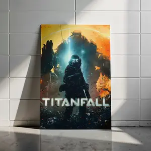Titanfall |  Titanfall Poster – Titanfall 2 Pilot & Titan Mech Wall Art, Sci-Fi War Battle Graphic Print, Futuristic Gaming Room Decor for Fans (Poster Only, No Frame)
