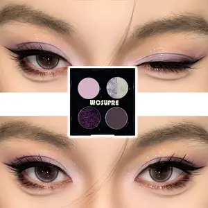 WOSUPRE Purple Palette: Glitter Makeup Cosmetic - Cheap Makeup for Beginners - Quick Daily Makeup Eyeshadow