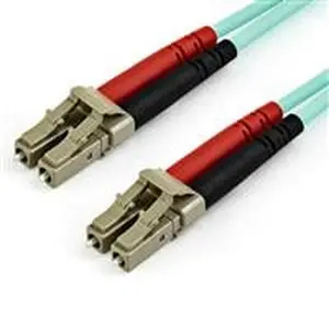 Startech A50FBLCLC7 7m Aqua Fiber Optic Patch Cable, LC Connector, 50/125 Micron Multimode Duplex, High-Speed 10GB Ethernet, High-Bandwidth Data Transmission, LED Sources Compatible, 0.1lbs Audio & Video Accessory