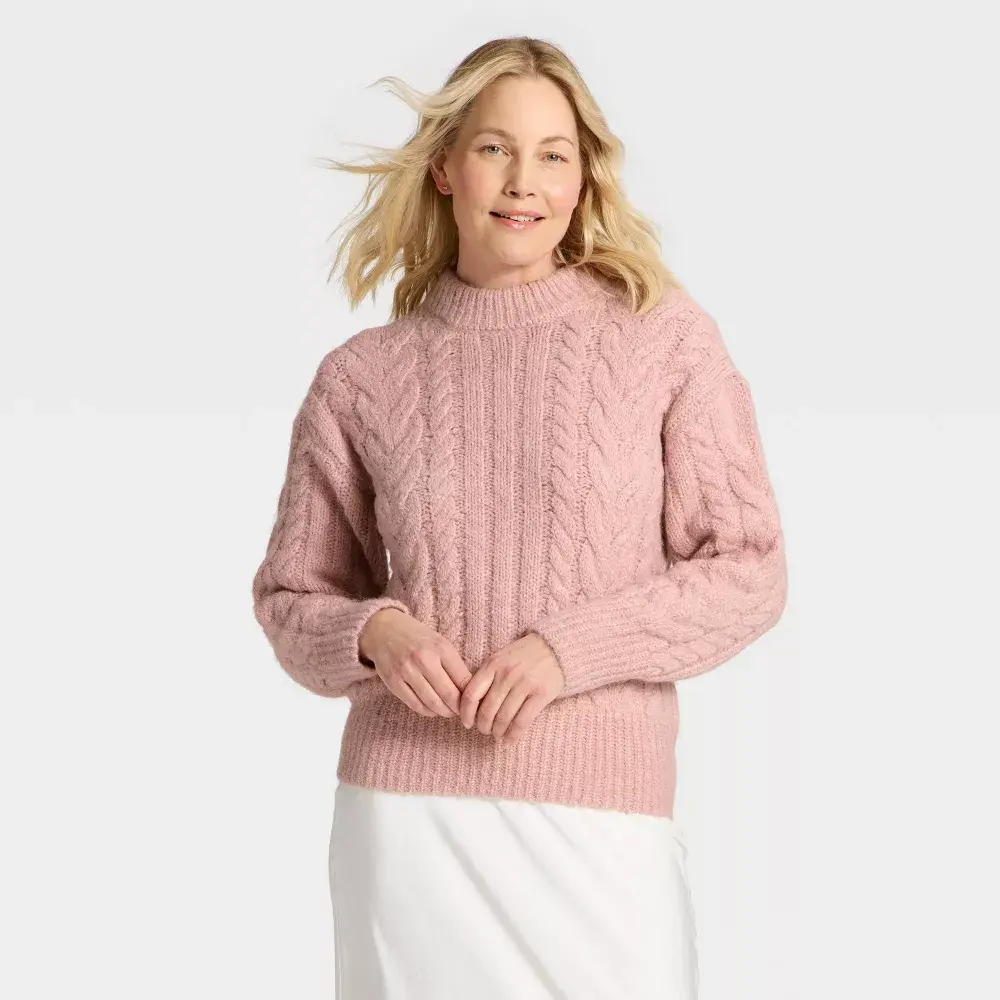 Women's Cabled Sweater - A New Day