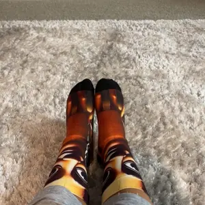 1 Pair Hip Hop Vintage Tung Tung Tung Sahur Brainrot Meme Crazy Men's compression Tube Socks Unisex Harajuku Pattern Printed Funny Novelty Happy Crew Sock