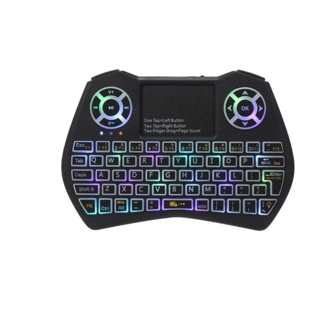 Compact Wireless Keyboard with Air Mouse Functionality and Multi-Language Support