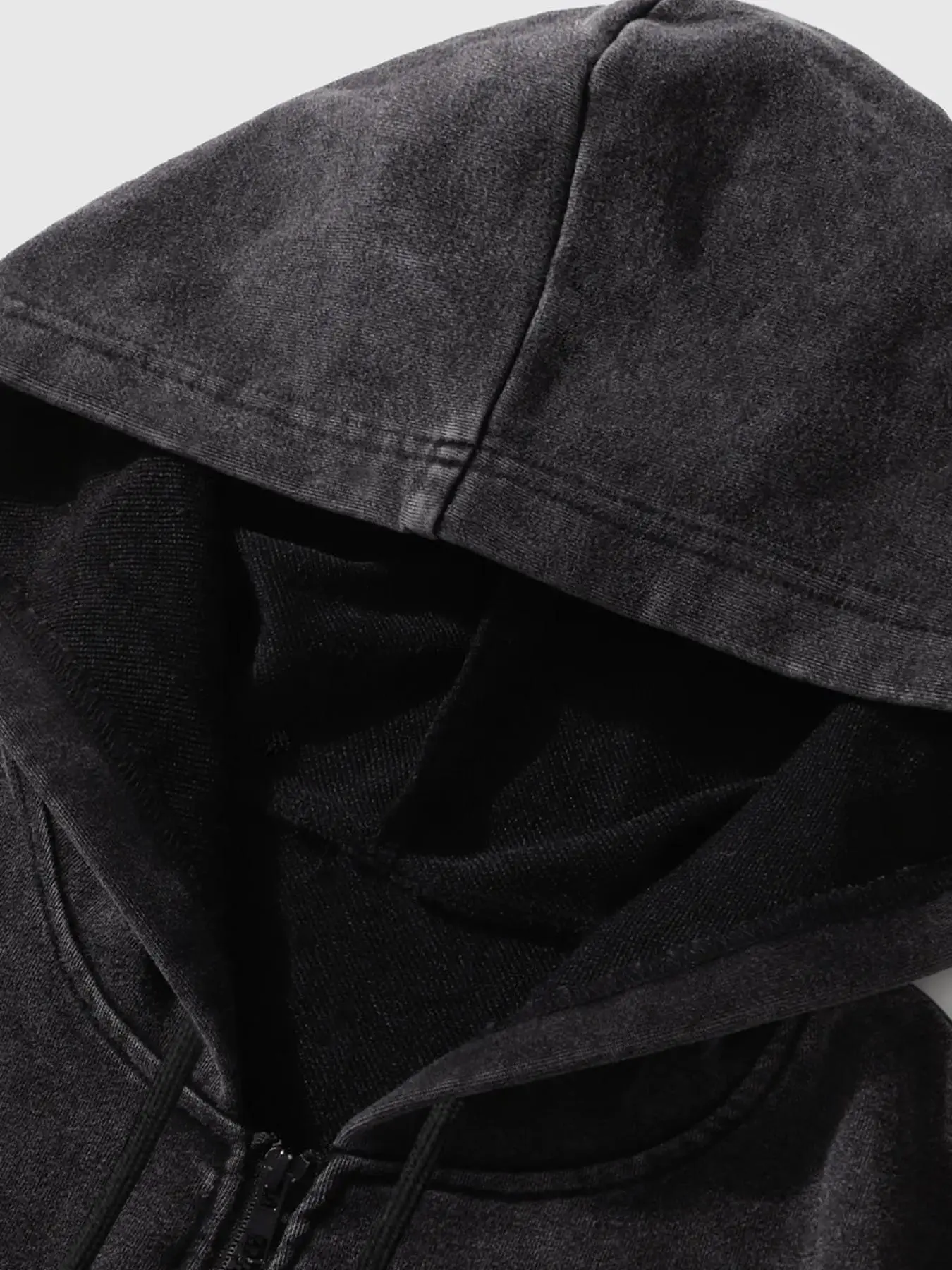 【STONE】Thorn cross sweat shirt Men's Y2K Dark Aesthetic Saint Thorn Cross Zip Graphic Print