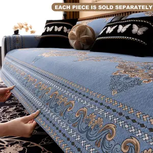 European Luxury Anti-Slip Sofa Cushion, All-Season Durable Stain-Resistant, Living Room Sofa Decor Protective Cover, Washable Sofa Slipcover, Reusable Contemporary Style