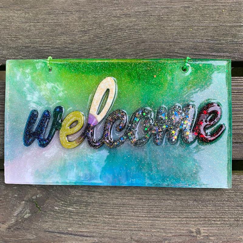 Handmade welcome Sign Board for front door or Yard - TikTok Shop