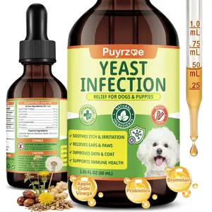 Dog Yeast Infection Relief, 60ml – Itchy Ears, Skin & Paws Support, Gut & Immune Health Boost, Seasonal Allergy Reduction, Reduces Irritation & Inflammation #SummerVibes #petlovers