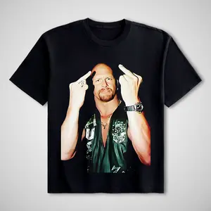 [ 🎉 Sale Up To 50%] Men's Stone Cold Steve Austin New Cotton Short-Sleeve Round Neck Casual T-Shirt - Menswear Streetwear Top for Boxing, UFC/MMA Workouts, Gift for Him