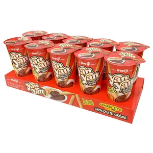 Yan Yan Chocolate 10 ct. - Sweet, Creamy Chocolate Dip Paired with Light, Crispy Biscuit Sticks - 10 Count Pack Snack Cocoa