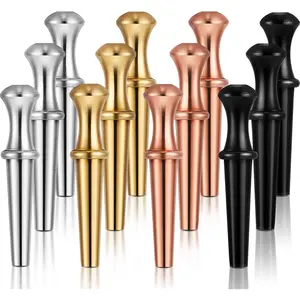 Mudder 12 Pieces Metal Cribbage Pegs Cribbage Board Pegs Fit 1/8 Holes with a Tapered Design with 4 Colors Mudder