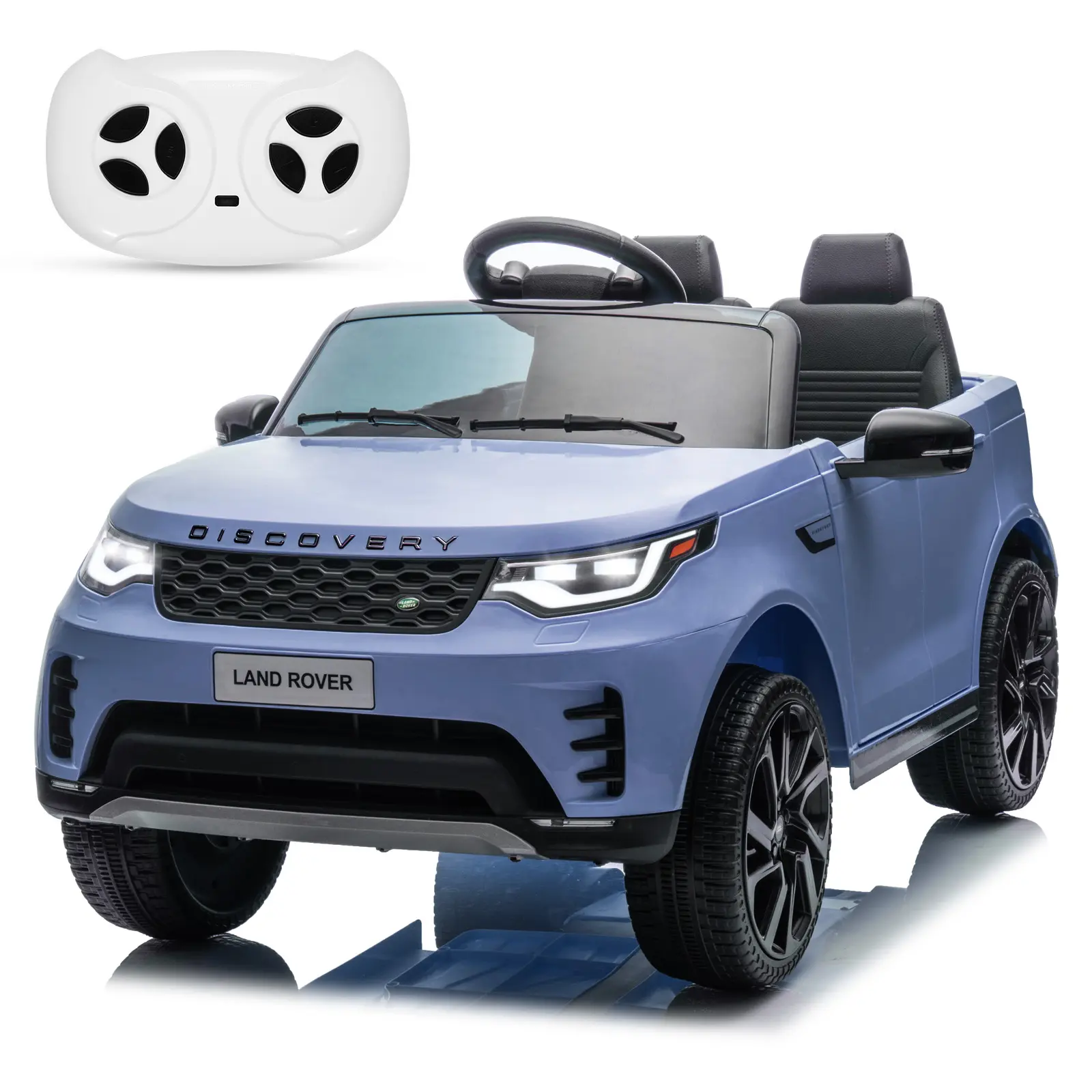 12V Unisex Twin-Seat Electric Ride-On Toy Car for Toddlers 3-8, Parent Remote Control, LED Lighting, MP3 Player, 3 Speed Settings, Rechargeable PP+Metal Safe Adventure Vehicle