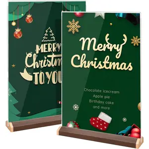 2 Pack 8.5X11  Sign Holder Double-side Display Vertical Tabletop for Coffee Shop/Restaurant Menu Stall/Exhibitions/Hotel/Office Display Show Holder