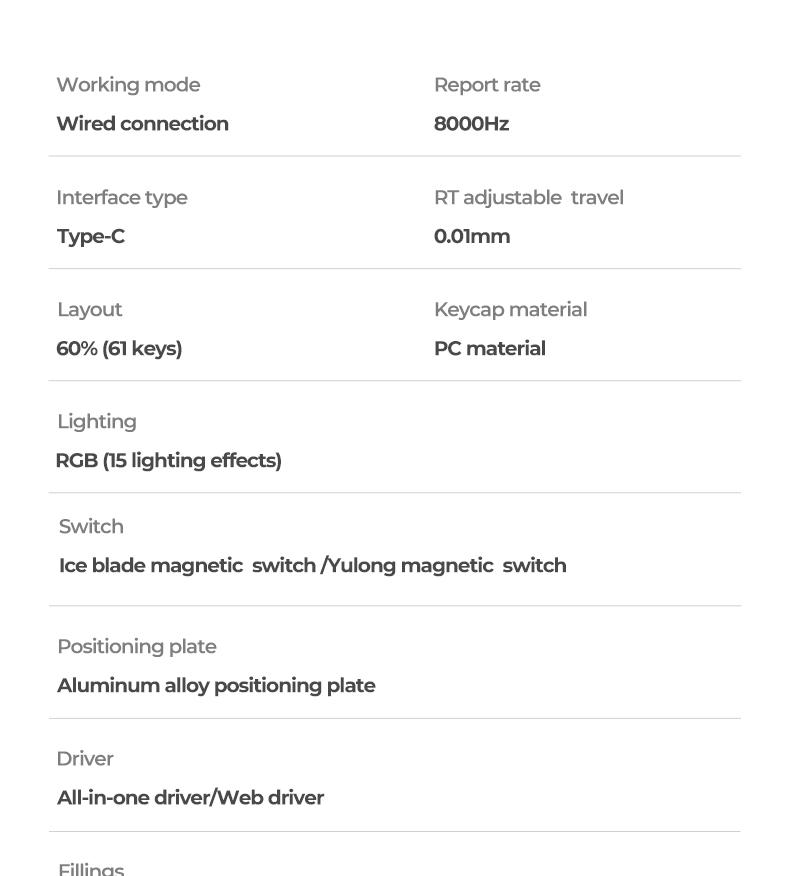 DAREU COOL60 | Wired 8K Magnetic Gaming Keyboard 0.01mmRT Accuracy