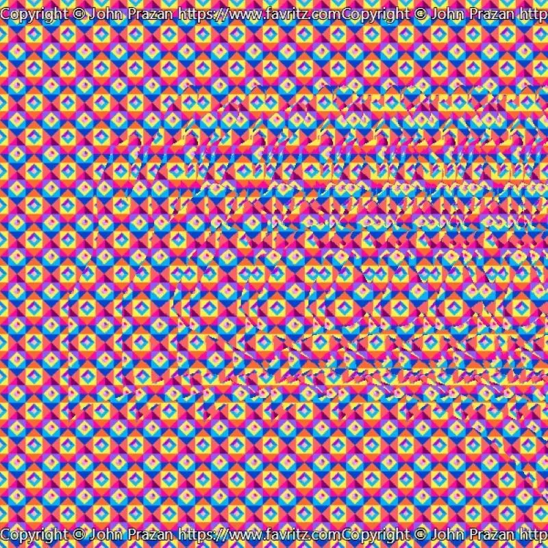 Colorful Stereograms for Vibrant Home Decor, Wall Art, Gift for Art Lovers, Boho Living Room, Unique Art Prints