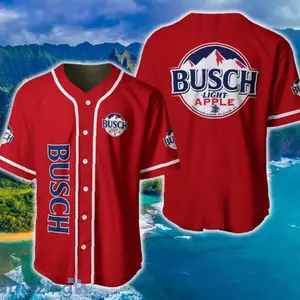 Classic Busch Light Apple Baseball Jersey - Fast Processing