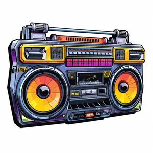80's Boom Box Sticker