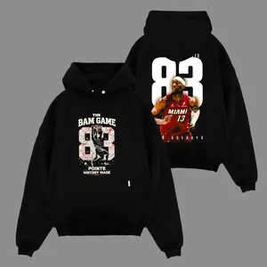 [LEO] Bam Adebayo 83 Points For Heat Nation Premium Cotton Hoodie Sweatshirt T-Shirt (Made In US), 13am Adebayo Hoop Fans Shirt, Game Day Outfits, Gift For Basketball Fans, Basketball Graphic Tee Hoodie